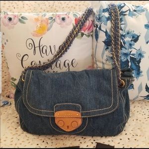 Authentic Stunning Prada denim shoulder/crossbody bag.